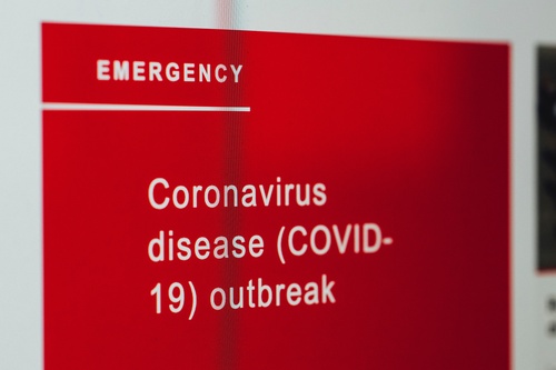 Sign in hospital for covid ward